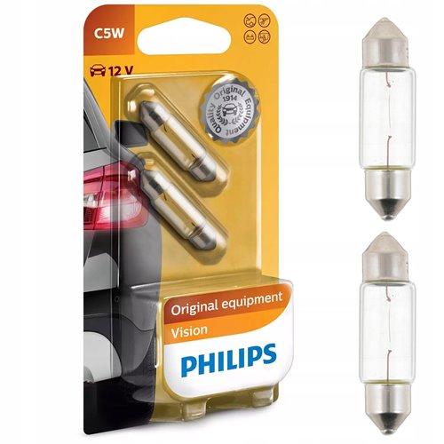 2x żarówki philips c5w sv8,5 12v vision +30%