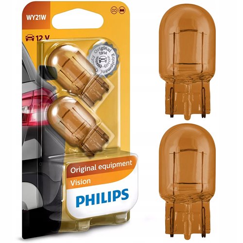 2x żarówki philips wy21w wx16d 12v vision +30%