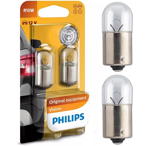 2x żarówka philips r10w ba15s 12v vision +30%