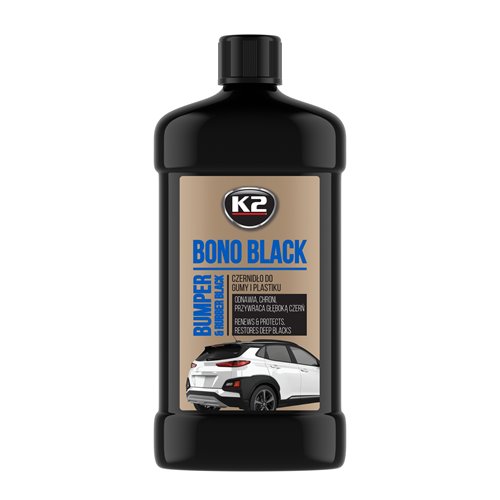 K2 Bono black czernidło do gumy i plastików 500ml