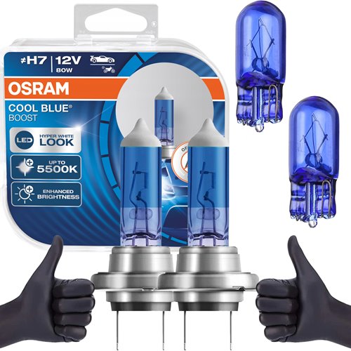 Mocne białe żarówki h7 osram cool blue boost hyper