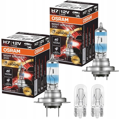 Żarówki h7 osram night breaker +200% gratis w5w