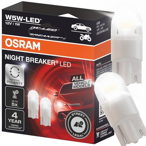 Żarówki osram w5w night breaker led 5700k