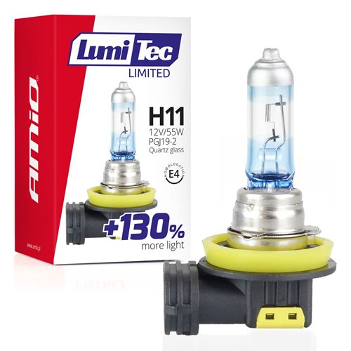 Żarówka H11 LumiTec LIMITED +130% AMIO 12V 55W