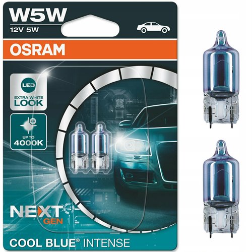 Żarówki w5w osram cool blue intense next gen