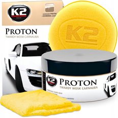 K2 proton wosk carnauba 200g + gąbka + mikrofibra