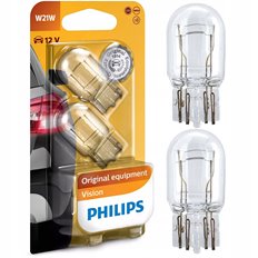 2x żarówki philips w21w wx16d 12v vision +30%