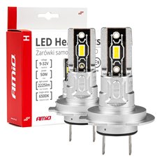 Żarówki samochodowe LED seria H-mini H7 H18 6500K Canbus AMIO-03332