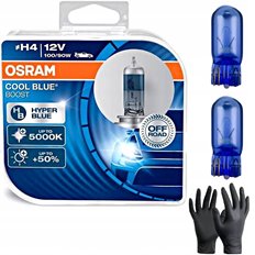 Żarówki h4 osram 5500k cool blue boost + w5w white