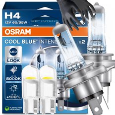 Żarówki Osram H4 Cool Blue Intense 5000K + W5W + R