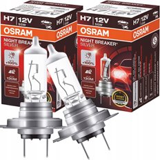 Mocne żarówki h7 osram night breaker silver +100% więcej światła zestaw